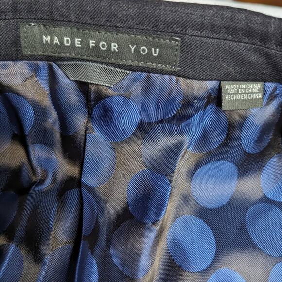 Indochino Men's Black 100% Wool Slim Fit Custom Two Button Blazer Jacket 40 R - Picture 5 of 7